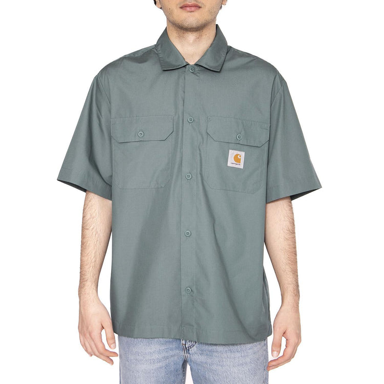 S/S Craft Shirt Silver Pine - Camicia Maniche Corte Uomo Verde I035232.2M2XX  CARHARTT WIP 