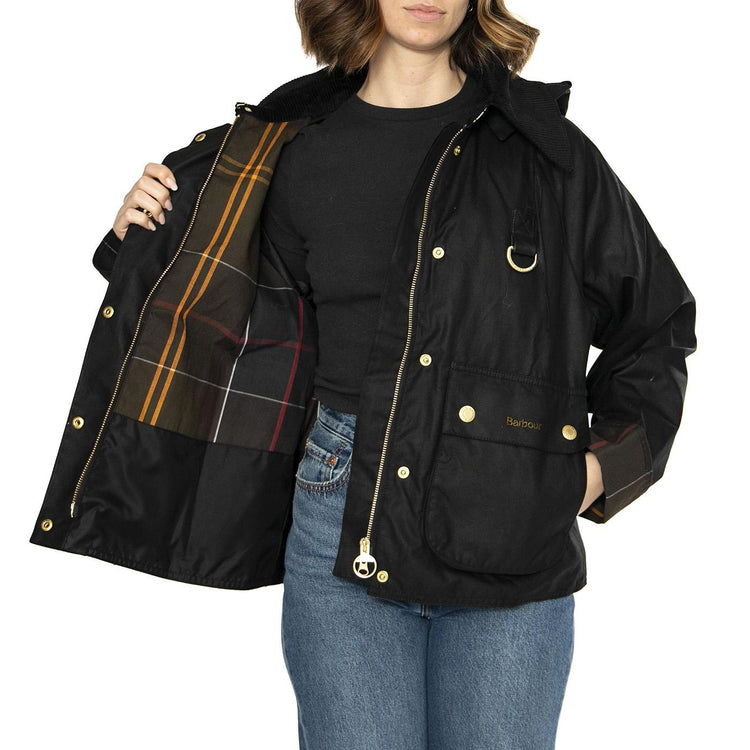 Reighton Wax Black / Classic Jacket - Giacca Donna Nera LWX1397-BK71 . BARBOUR 