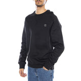 Exeter River Brushed Back Crew Sweatshirt Black - Felpa Girocollo Uomo Nera  Uomo TIMBERLAND