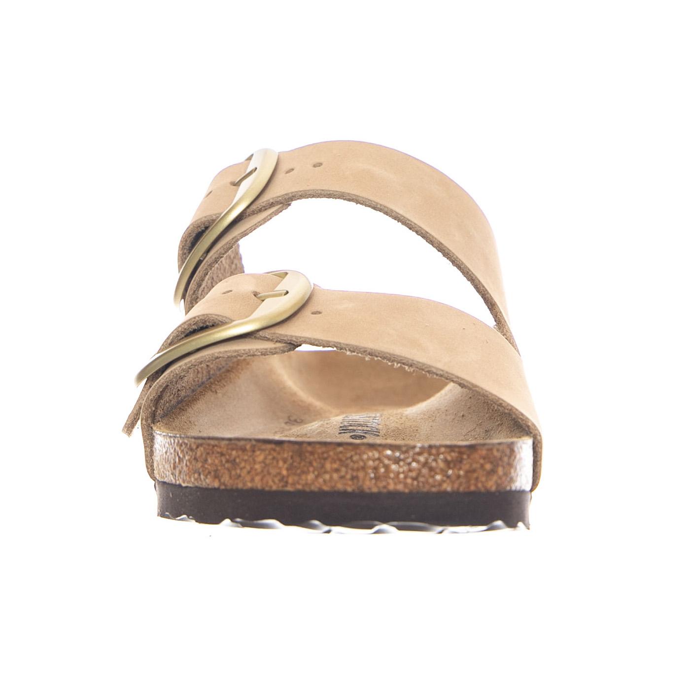 Arizona Big Buckle Nubuck Leather Narrow Fit Sandcastle - Sandali Donna Beige 1024064 SDL BIRKENSTOCK 