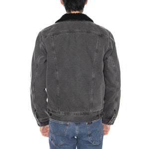 Sherpa Jacket Deep Obsidian - Giacca Denim Jeans Uomo Grigo Antracite 112370427 . LEE 
