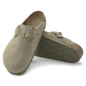 M' Boston Faded Khaki Suede Leather - Sandali Uomo Verdi 1025844  BIRKENSTOCK 
