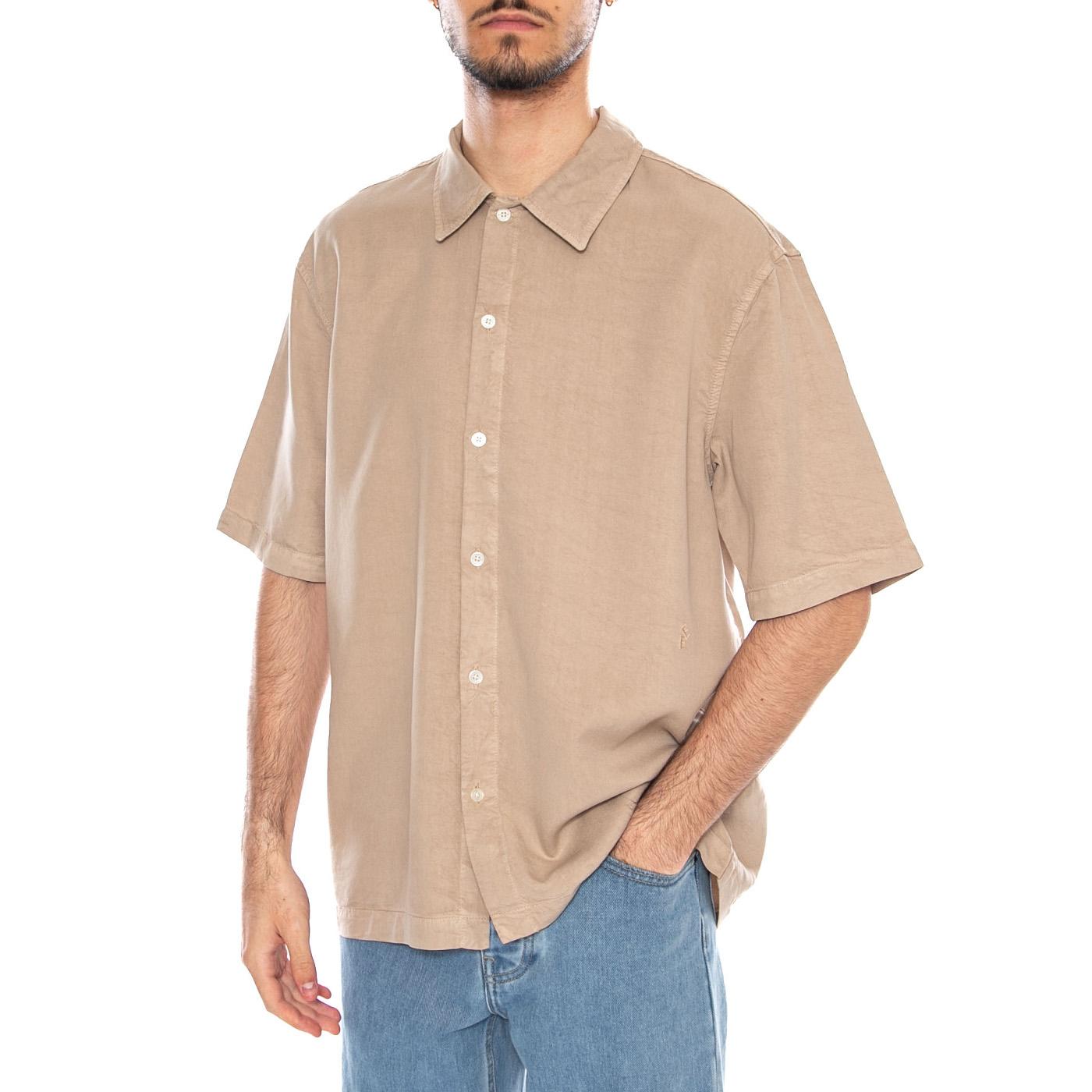 Rhys_MS Shirt Sand Grey - Camicia Maniche Corte Uomo Beige 331313 602 ELVINE 