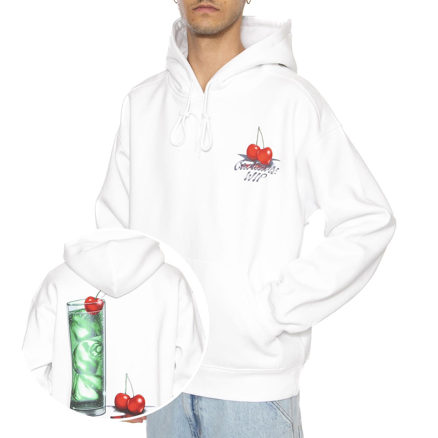 Hooded Jake Garcia Sweat White - Camicia con Cappuccio Uomo Bianca I035191.02XX  CARHARTT WIP 