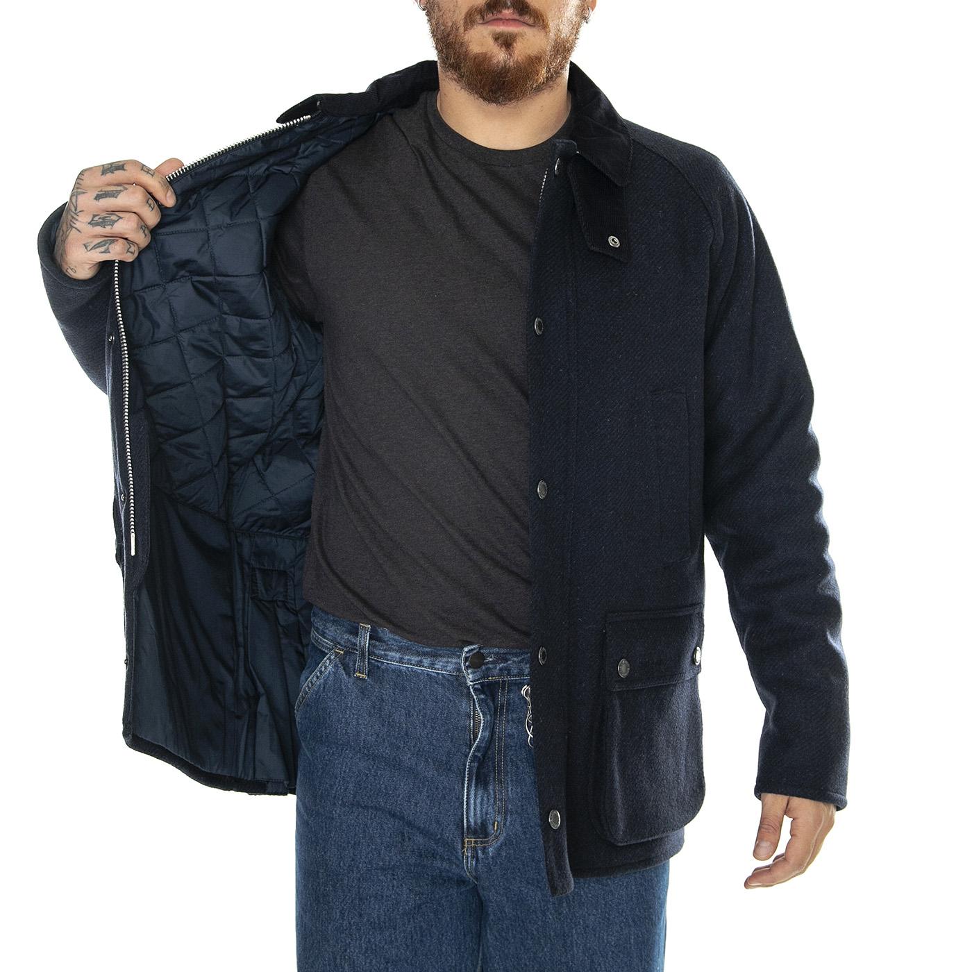 Bedale Wool Navy - Giacca Uomo Blu MWO0283-NY71-FW23  BARBOUR 