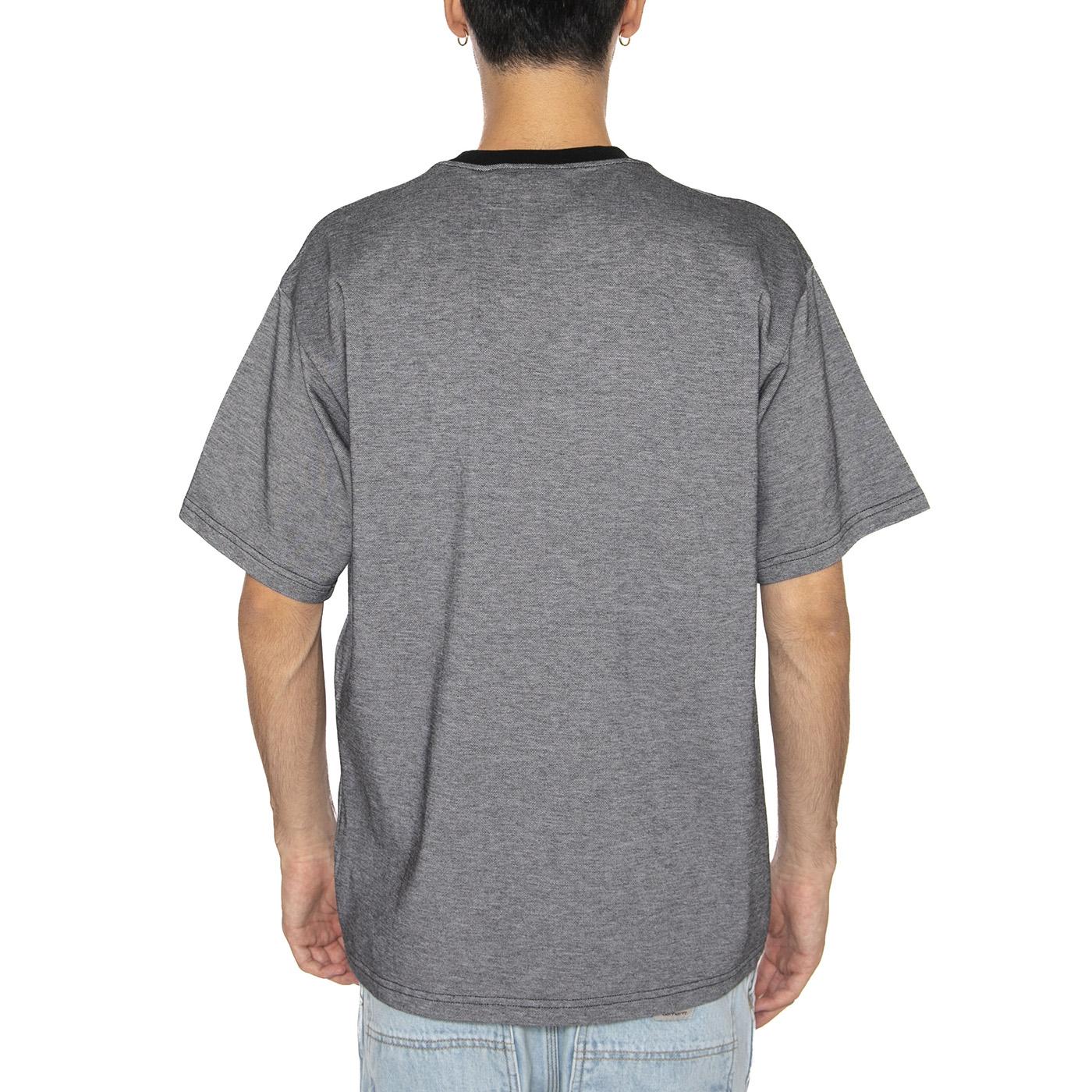 S/S Piqué T-Shirt Black / White / Black - Maglietta Girocollo Uomo Nera I035142.3G9XX . CARHARTT WIP 