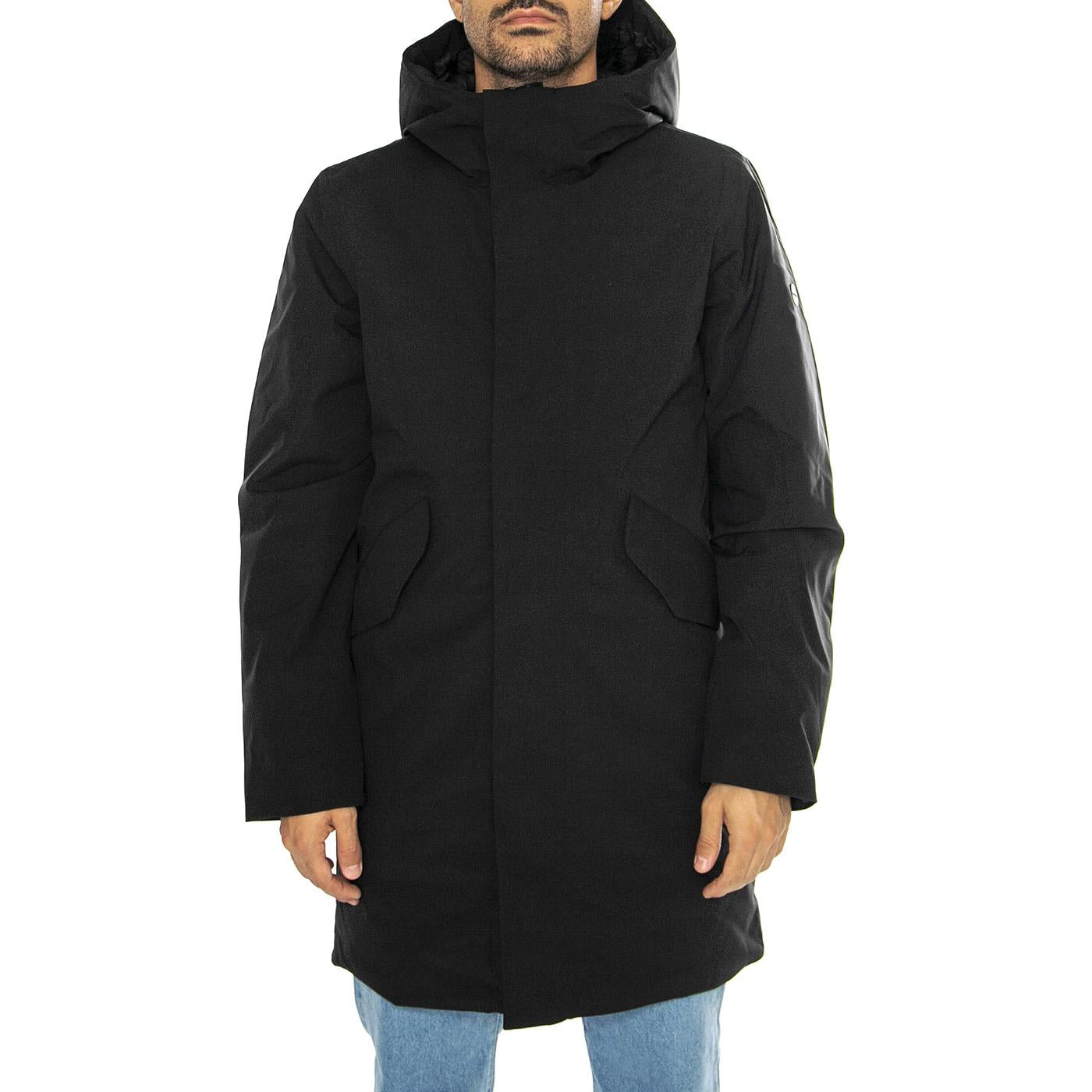 Hjalmar black - Giacca con Cappuccio Uomo Nera 331186-110  ELVINE 