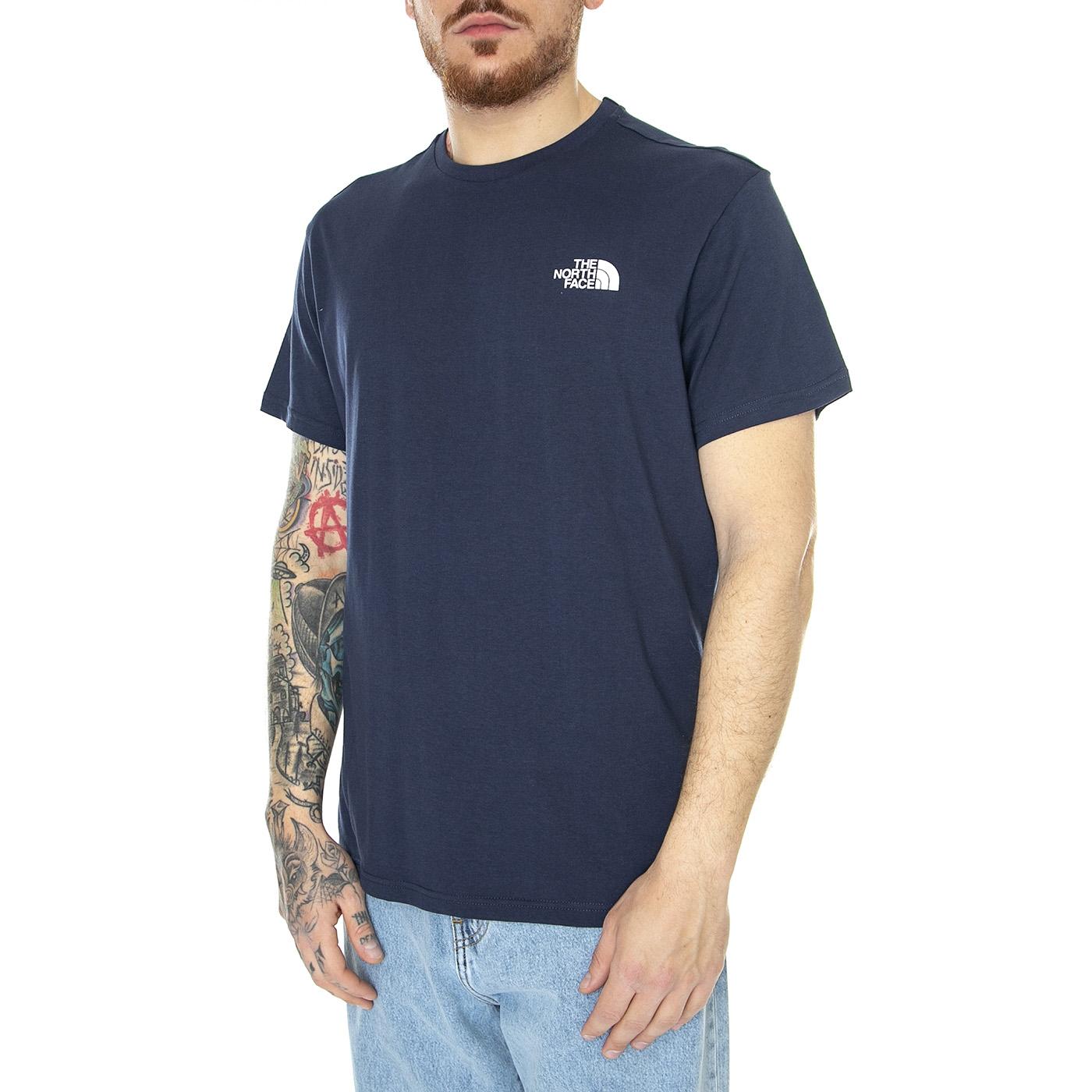 M S/S Simple Dome Tee Eu Summit Navy - Maglietta Girocollo Uomo Blu NF0A2TX58K21  THE NORTH FACE 
