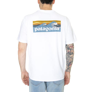 M's Boardshort Logo Pocket Responsibili-Tee White - Maglietta Girocollo Uomo Bianca 37655-WHI . PATAGONIA 