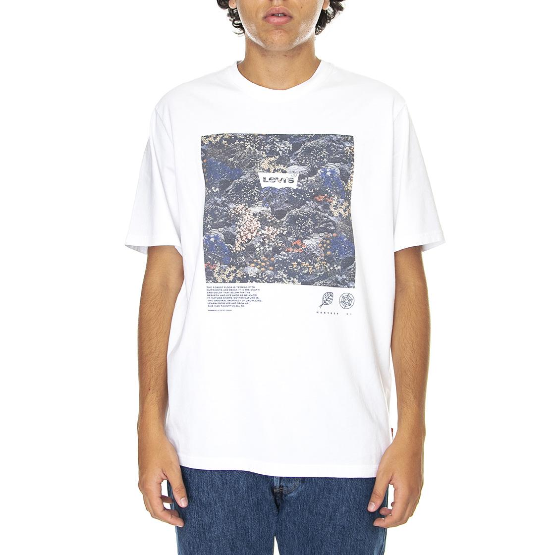 Relaxed Fit Tee Bw Decay - Maglietta Girocollo Uomo Bianca 16143-0123  LEVIS 