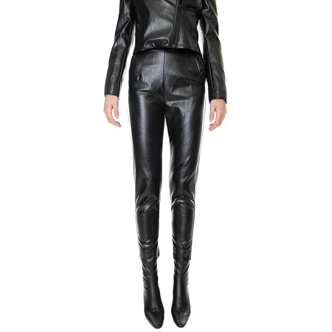 Pantaloni Similpelle Chocolate / Nero 221SD28001-S3615  ALESSIA SANTI 