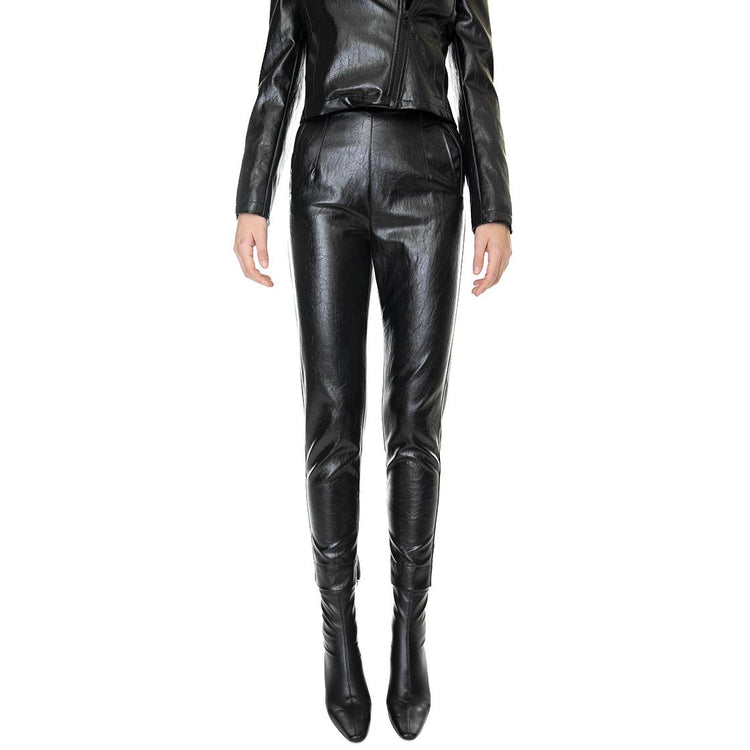 Pantaloni Similpelle Chocolate / Nero 221SD28001-S3615  ALESSIA SANTI 