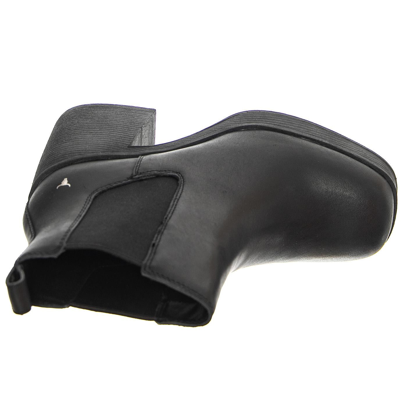 PRIORITY BLACK LEATHER - Stivaletti alla Caviglia Donna Neri WSSPRIORITY-BLK . WINDSOR SMITH 