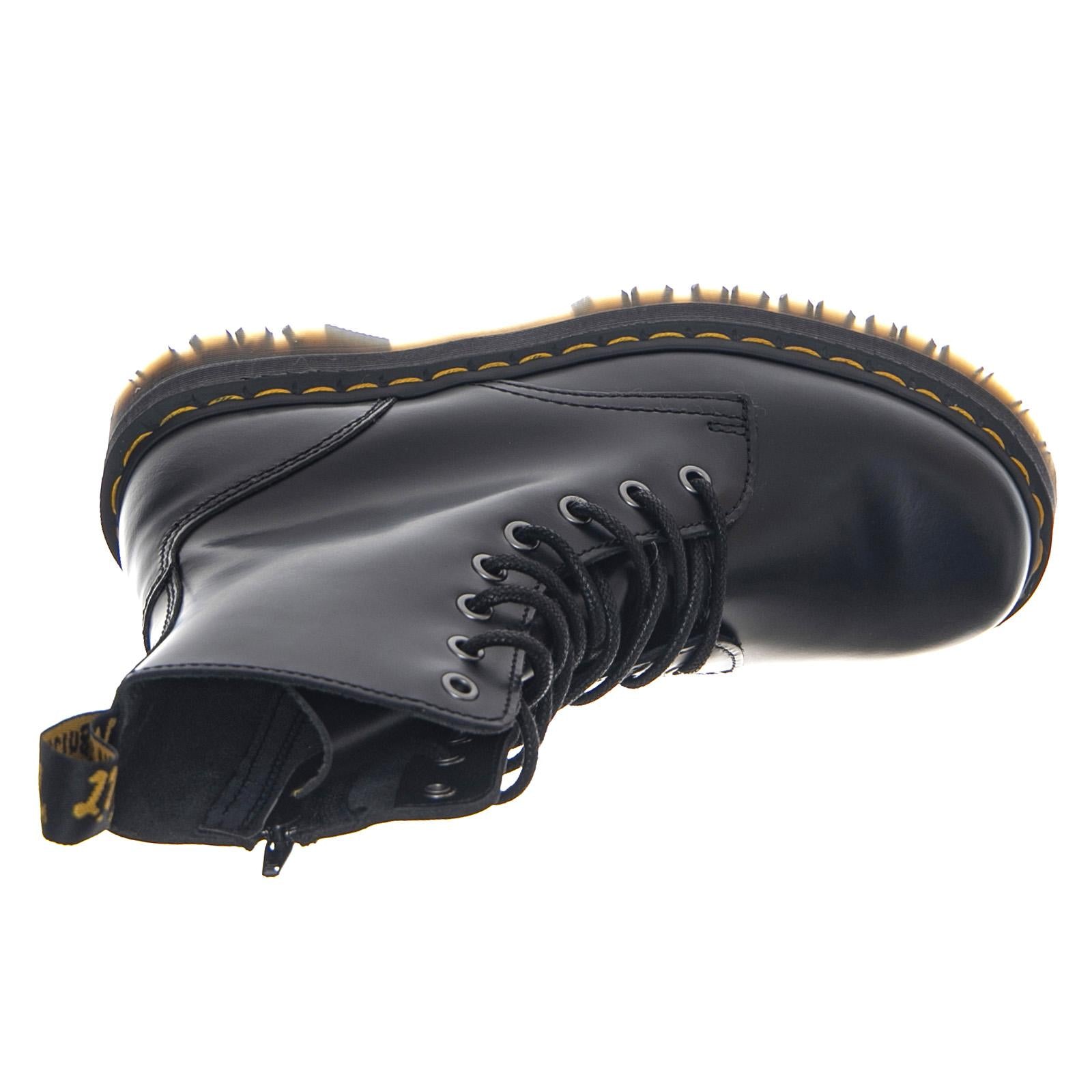 Jadon - Polished Smooth Black - Anfibi Stringati Donna Neri DMSJADONBK15265001 . DR.MARTENS 