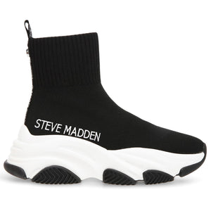 Prodigy Black / White - Scarpe Stringate Profilo Alto Donna Nere SMPPRODIGY-BLKWHT  STEVE MADDEN 