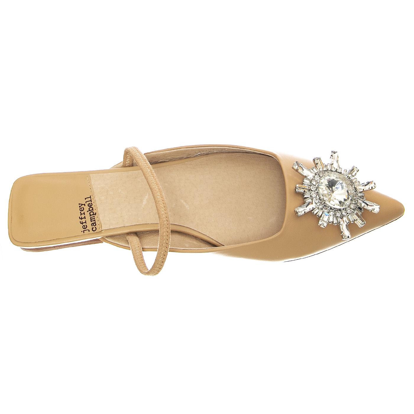 Latira Beige Silver Kid Leather + Fabric - Sandali Donna Beige JCS82258P-108-BEI . JEFFREY CAMPBELL 