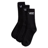 Classic Crew Rox Black - Set 3 Paar schwarze Socken ACCESSOIRES VANS