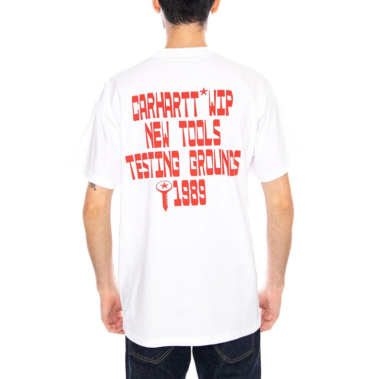 S/S Blocks T-Shirt White - Maglietta Girocollo Uomo Bianca I036231 02XX CARHARTT WIP 