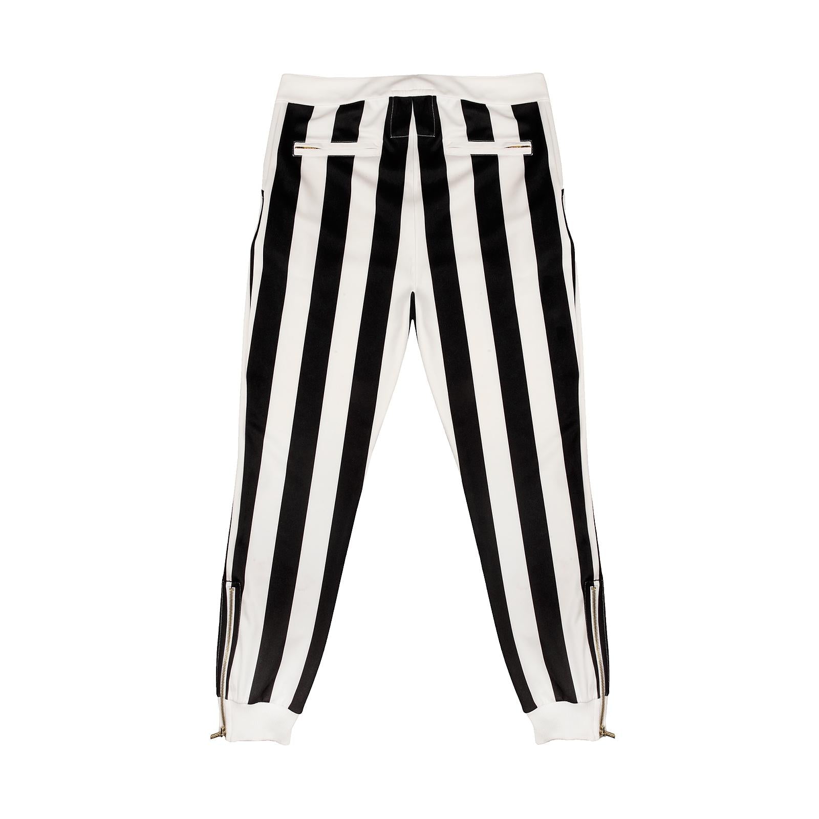 Authentic Stripes Trousers - White / Black - Pantaloni Donna Neri / Bianchi 303PP60-625N  KAPPA 