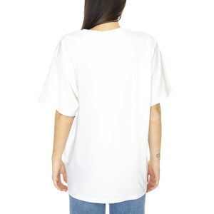 Oversized Tee Worn In White - Maglietta Girocollo Donna Bianca W7R3EEW04  WRANGLER 
