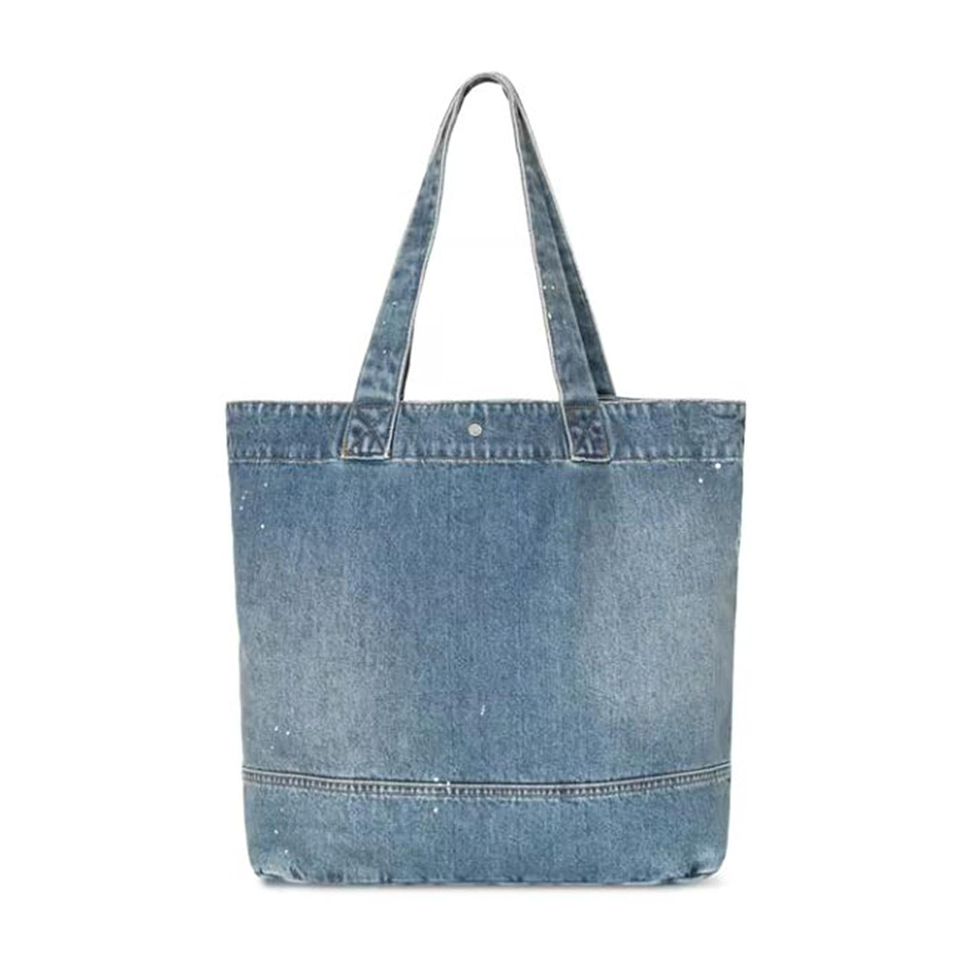 DENIM TOTE BLUE - Borsa Tote Shopping Denim Jeans Blu I037032 01EJ CARHARTT WIP 