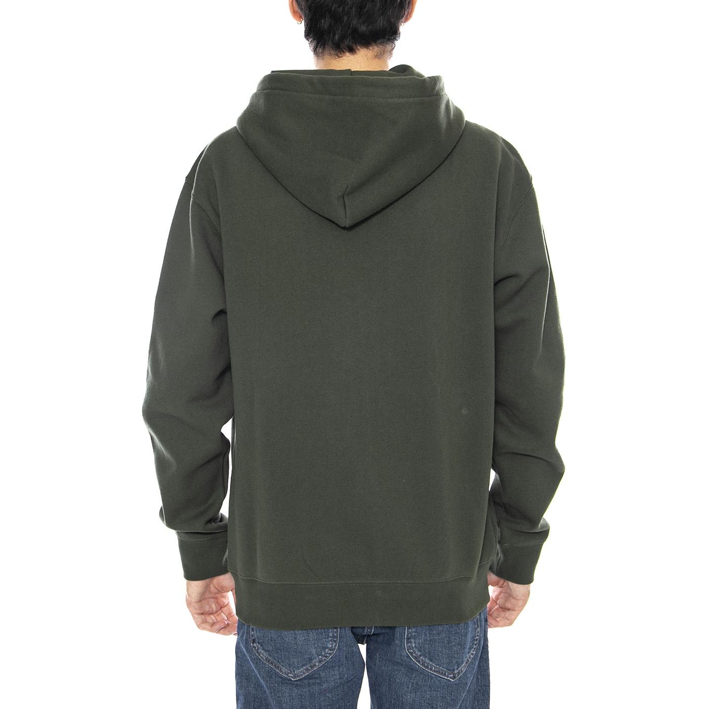 HUF Set TT F/Z Hoodie -- Felpa con Cappuccio Uomo Verde PF00697 HUN HUF 