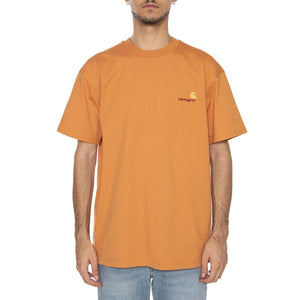 S/S American Script T-Shirt Redhaven - Maglietta Girocollo Uomo Arancione I029956.2ZYXX . CARHARTT WIP 