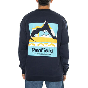 Geo Backprint Sweatshirt Bavy Blazer - Felpa Girocollo Uomo Blu PFD0355-203  PENFIELD 