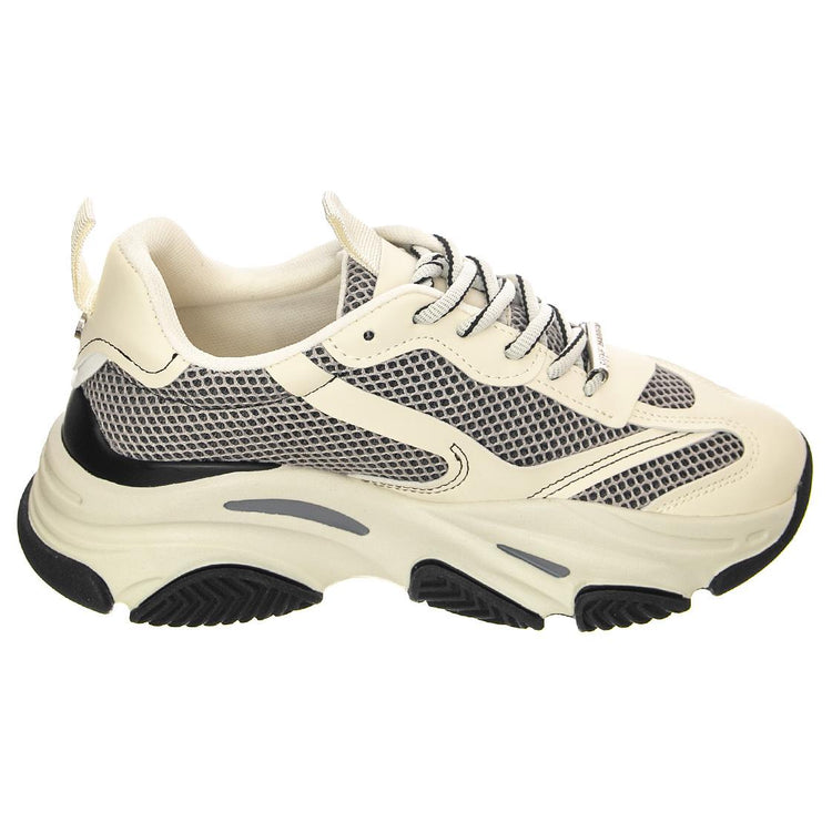 Possession Blk / Bone - Scarpe Stringate Profilo Basso Donna Bianche / Nere / Multicolore SMPPOSSESSION-BLK  STEVE MADDEN 