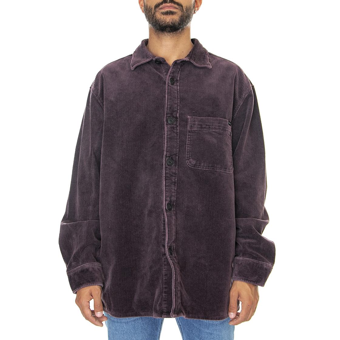 Ander Shirt Raisin - Camicia Uomo in Velluto Viola I031083.1AG.06.-1AG.06  EDWIN 