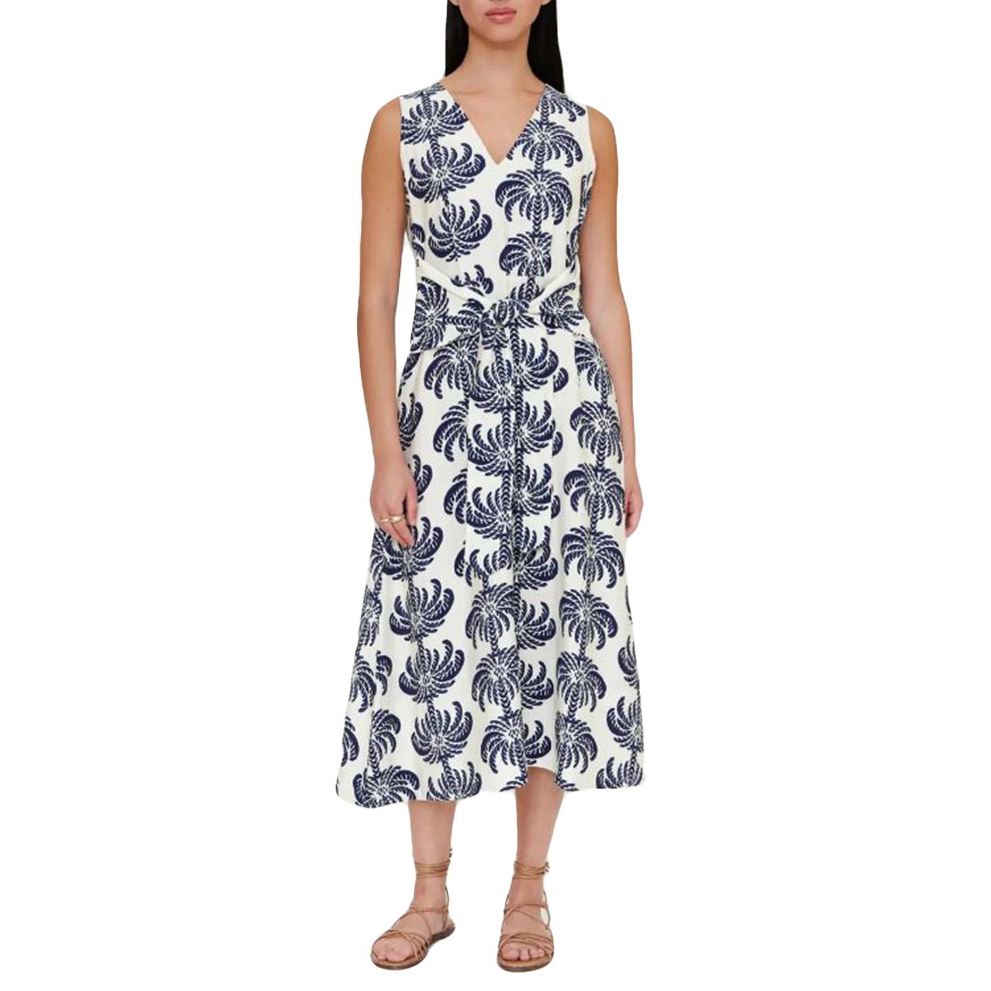 VESTIDO MIDI CON ESTAMPADO PALMS SPRING CONVERSATIONAL - Abito Donna Multicolore 61W/11233 0333 WILD PONY 