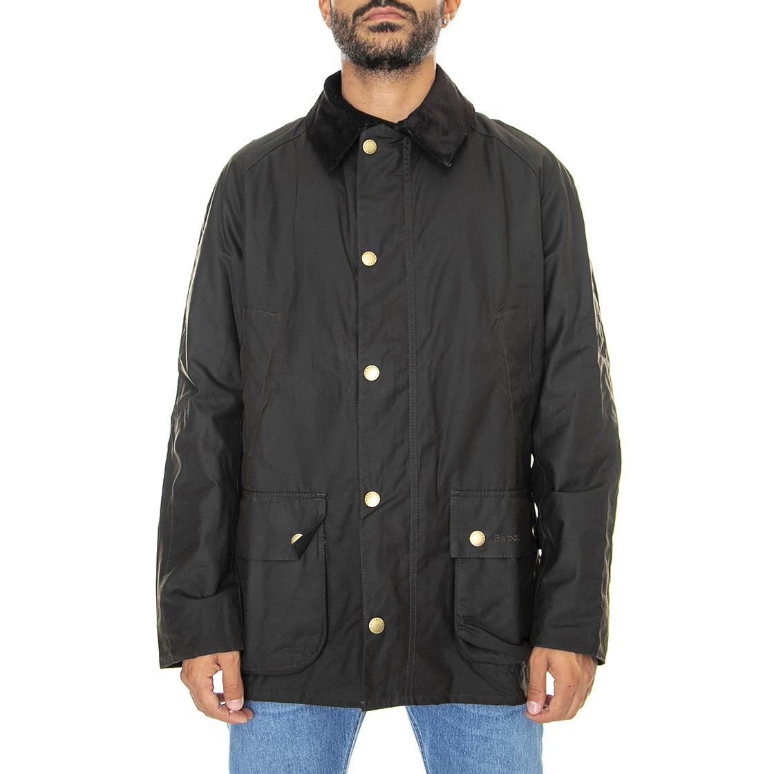 Ashby Wax Jacket Olive - Giacca Invernale Uomo Marrone 222MMWX0339-OL71 . BARBOUR 