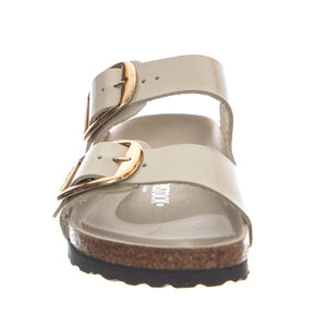 Arizona Big Buckle HEX Natural Lea Narrow Fit Shine Oyster - Sandali Donna Bianchi 1031873 SHO BIRKENSTOCK 