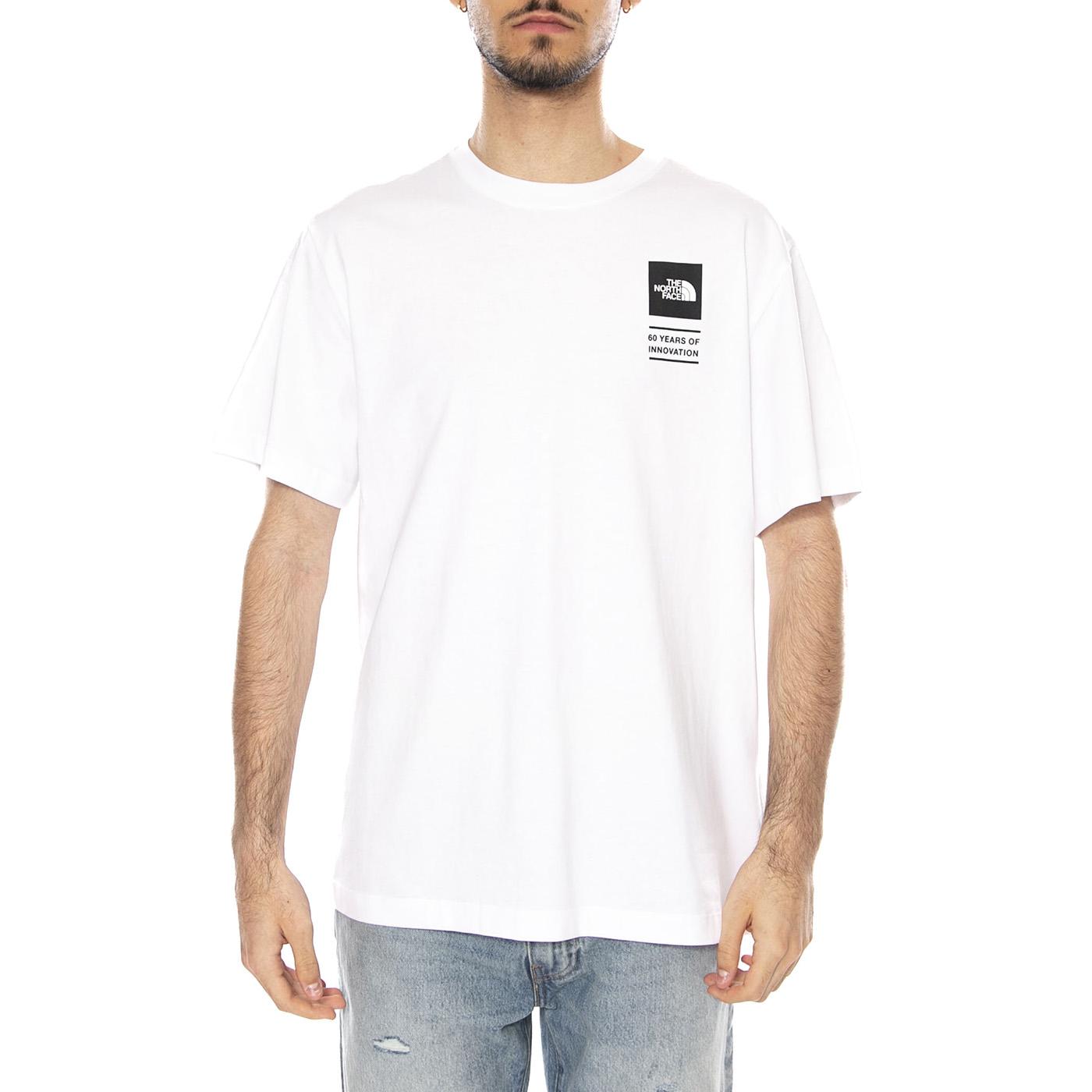 M ICON CEL RG SS TEE - Maglietta Girocollo Uomo Bianca NF0A8GAS FN41 THE NORTH FACE 