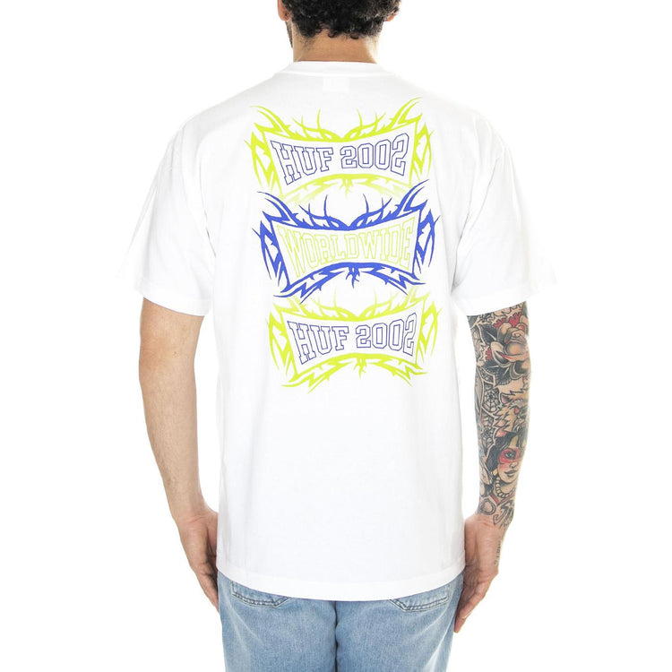 Hell Razor S/S Tee White - Maglietta Girocollo Uomo Bianca TS02186-WHITE  HUF 
