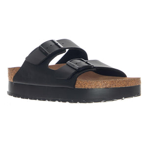 Arizona Platform Vegan Birko Flor Narrow Fit Black - Sandali Donna Neri 1027395 BLK BIRKENSTOCK 
