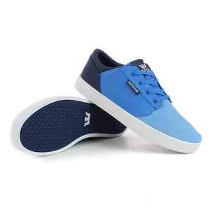 Yorek -  Scarpe Profilo Basso Bambino / Bambina Blu / Bianche 58228-429-M-429  SUPRA 