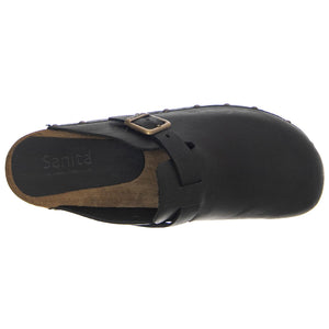 W' Wood-Kristel Open Black - Sandali in Pelle Donna Neri 455205W-2  SANITA 