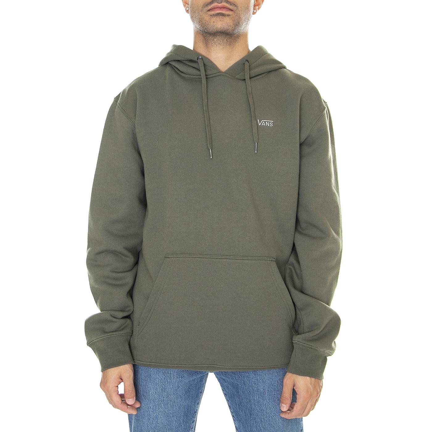 Mn Basic Pullover Fleece Grape Leaf - Felpa con Cappuccio Uomo Verde VN0A3HQ2KCZ1  VANS 