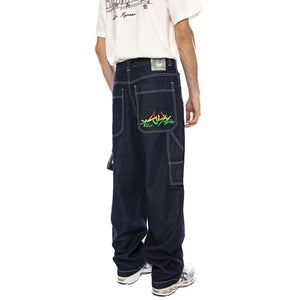 Baggy Ric. Rasta-T Denim Blue - Lav Ecowash - Pantaloni Denim Jeans Uomo Blu RASTA-L-DNMB-001 . BLUESKIN 