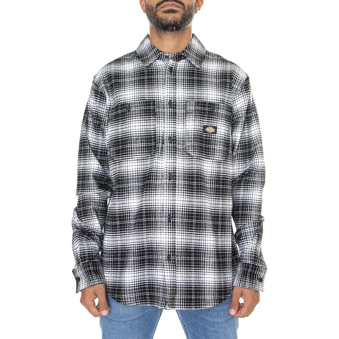 Evansville Ls Black - Camicia Uomo Nera / Multicolore DK0A4XGTBLK1  DICKIES 