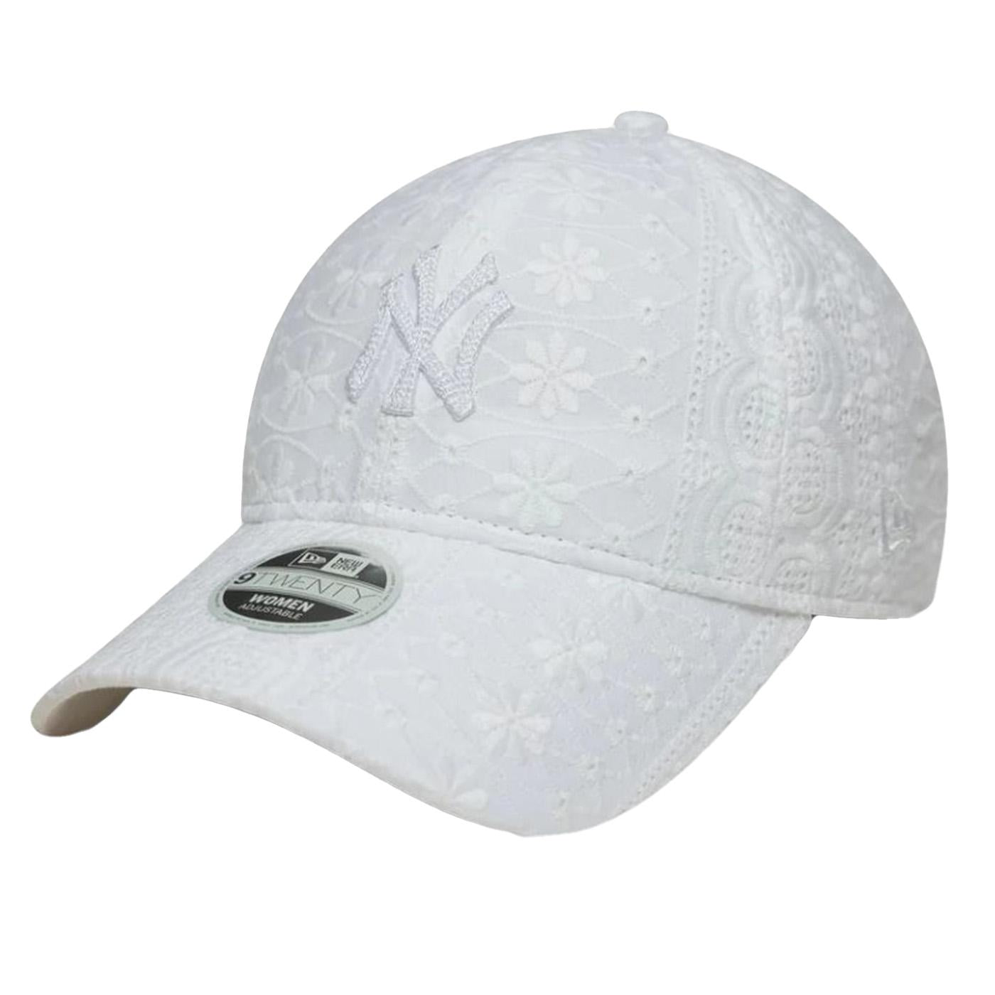 FEMALE BRODERIE 9TWENTY® NEW YORK YANKEES - Cappellino con Visiera Bianco<BR/><BR/><BR/><BR/> 60667498 WHI NEW ERA 
