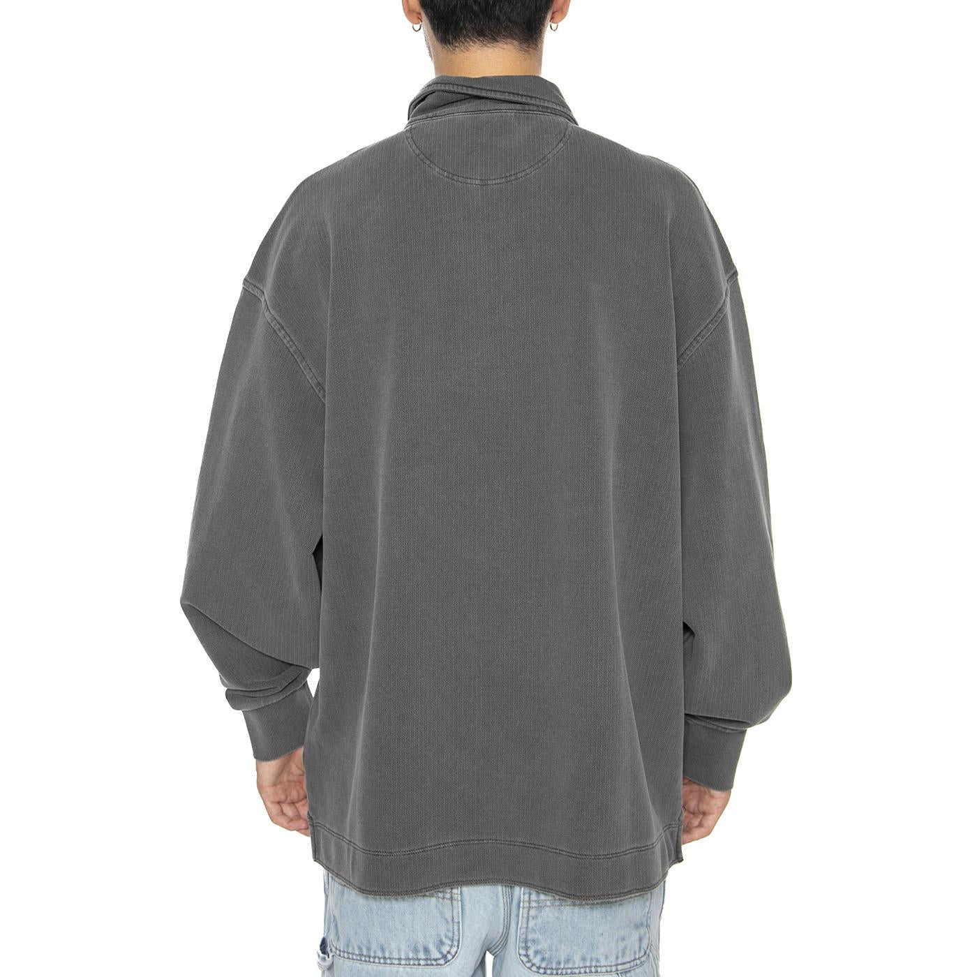 Piqué Script Sweat Black / White - Felpa Uomo Grigia I035188.0D2GD . CARHARTT WIP 
