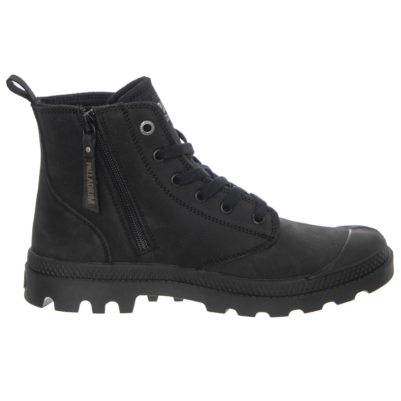 W' Pampa Hi Zip Black Shoes - Stivaletti alla Caviglia Uomo Neri PA-06442-008-M  PALLADIUM 