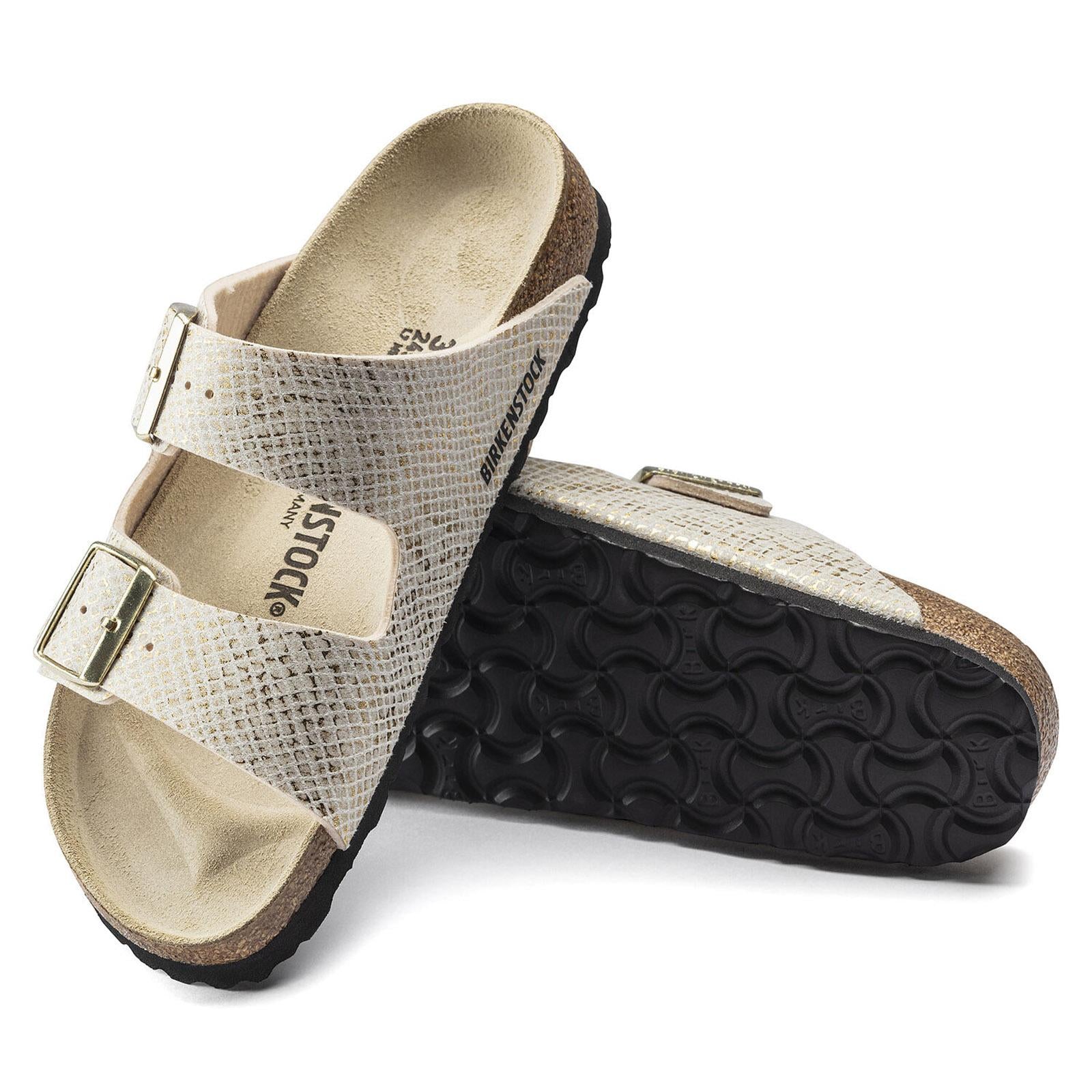 Arizona Microfibre Sandals - Shiny Python / Eggshell - Sandali Donna Multicolore - Calzata Stretta 1019374  BIRKENSTOCK 