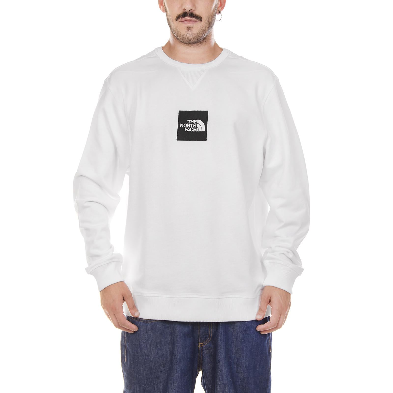 M FINE CREW SWEA LHT TNF WH/TNF WH T92S54LG5  THE NORTH FACE 