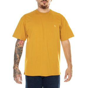 S/S Chase T-Shirt Buckthorn / Gold - Maglietta Girocollo Uomo Giallo Ocra I026391.1QZXX  CARHARTT WIP 