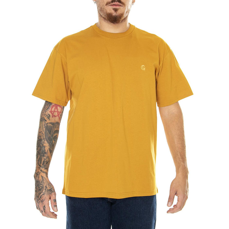 S/S Chase T-Shirt Buckthorn / Gold - Maglietta Girocollo Uomo Giallo Ocra I026391.1QZXX  CARHARTT WIP 