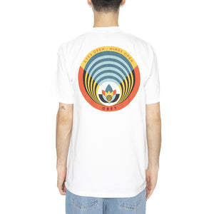 Obey Open Eyes Opens Minds Open Lotus Classic Tee White - Maglietta Girocollo Uomo Bianca 165263793-WHT  OBEY 