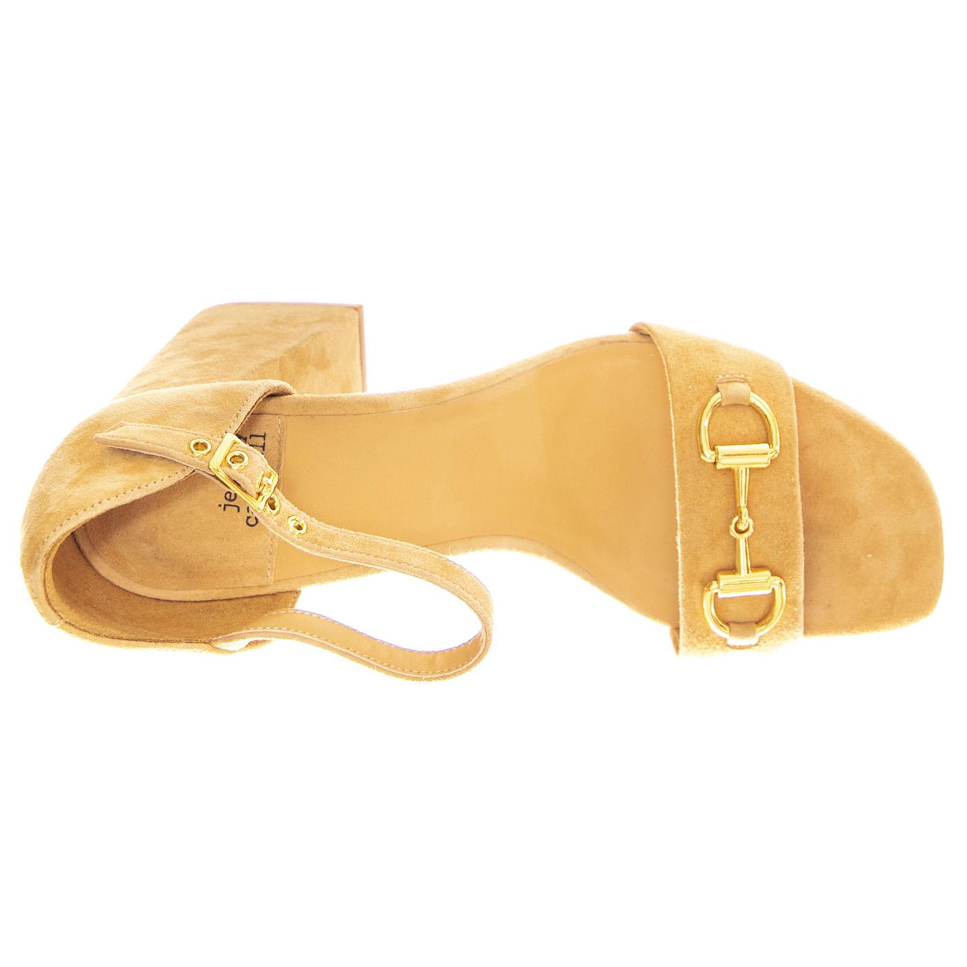 Pop-Star-B Natural Gold Suede - Sandali Donna Beige JCSJCD-176-2-06-NATG  JEFFREY CAMPBELL 